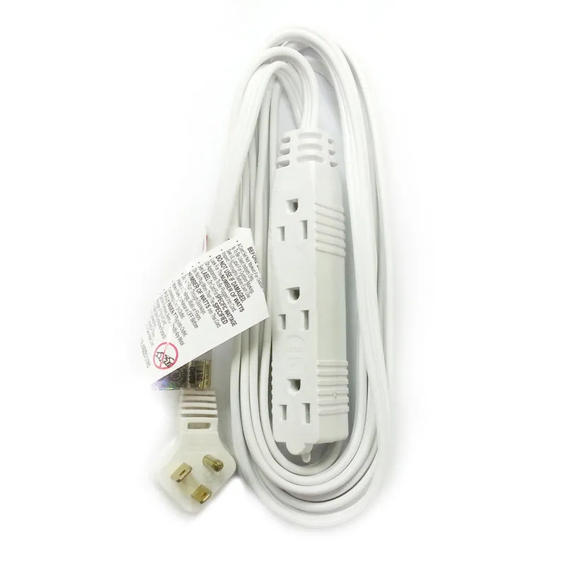 Projex Indoor 12 ft. L White Slim Plug Cord 16/3 SPT-2