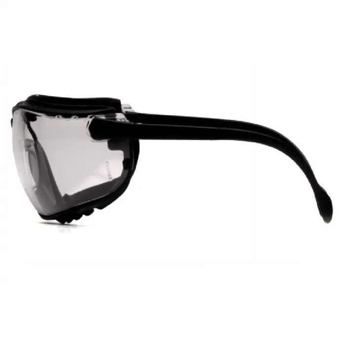 Pyramex GB1810ST V2G Goggles, Black Body, Clear H2X Anti-Fog Lens, 1 Each