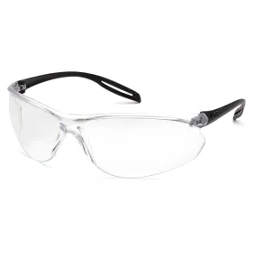 Pyramex Neshoba S9710ST, Clear H2X Anti-Fog Lens with Black Temples