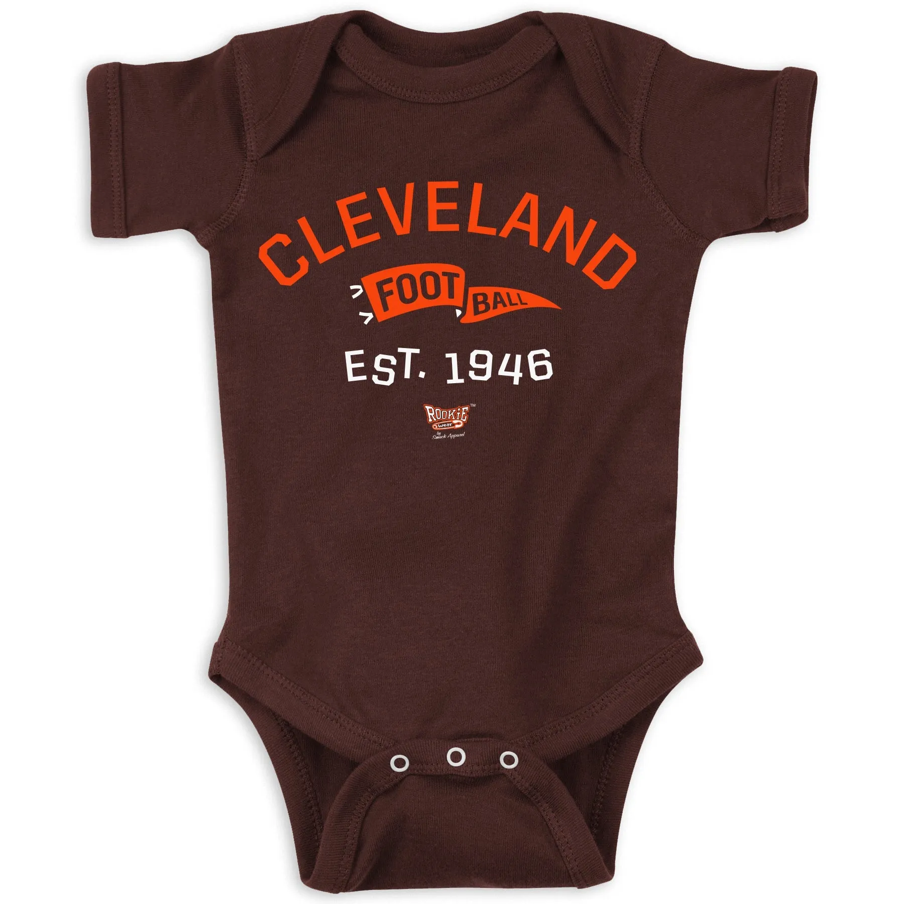 Retro Pennant Baby Apparel for Cleveland Football Fans (NB-7T)