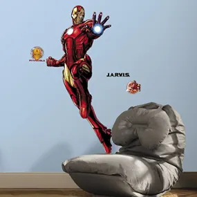 RoomMates Iron Man Peel And Stick Giant Wall Decals With Glow - RMK3172GM,Multicolor