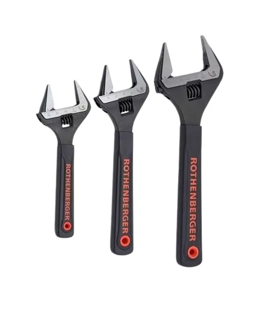 Rothenberger 18047 extra wide jaw wrench set, 6", 8" & 10"