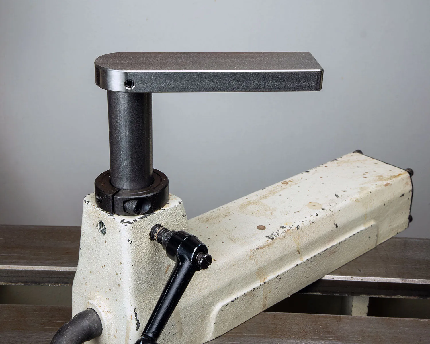 Scraper Tool Rest Platform with Post and Clamping Collar for Woodturning Lathe