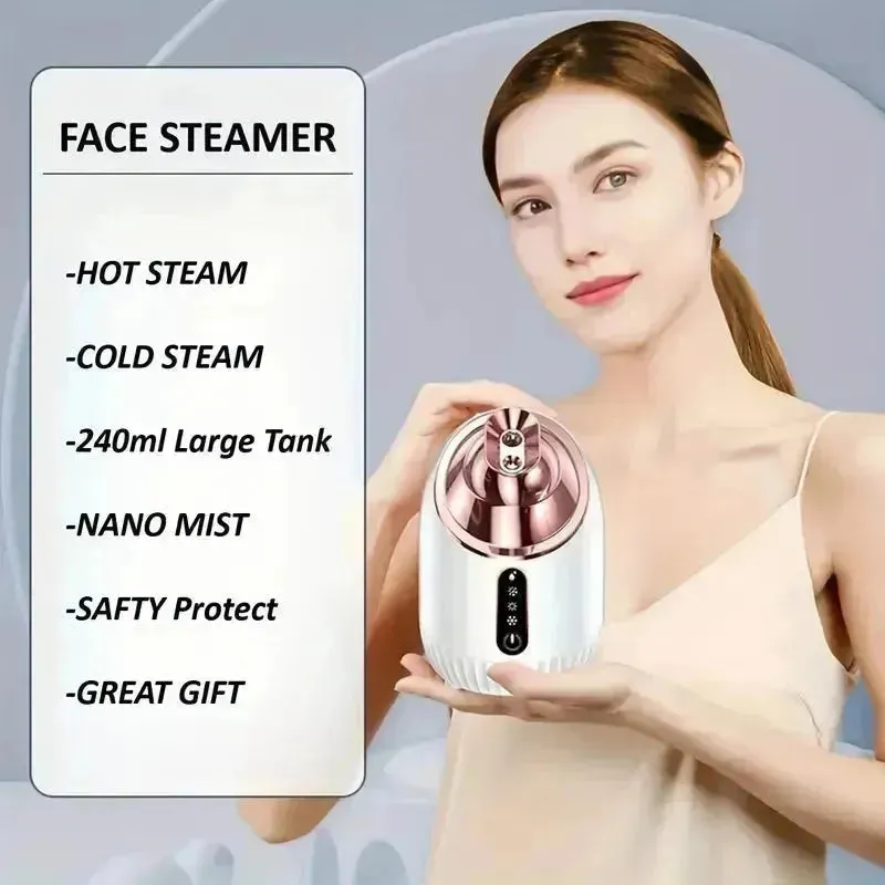 Shiny Rosy Nano Facial Steamer