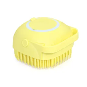 SILICONE MASSAGE BATH BODY BRUSH WITH SHAMPOO DISPENSER