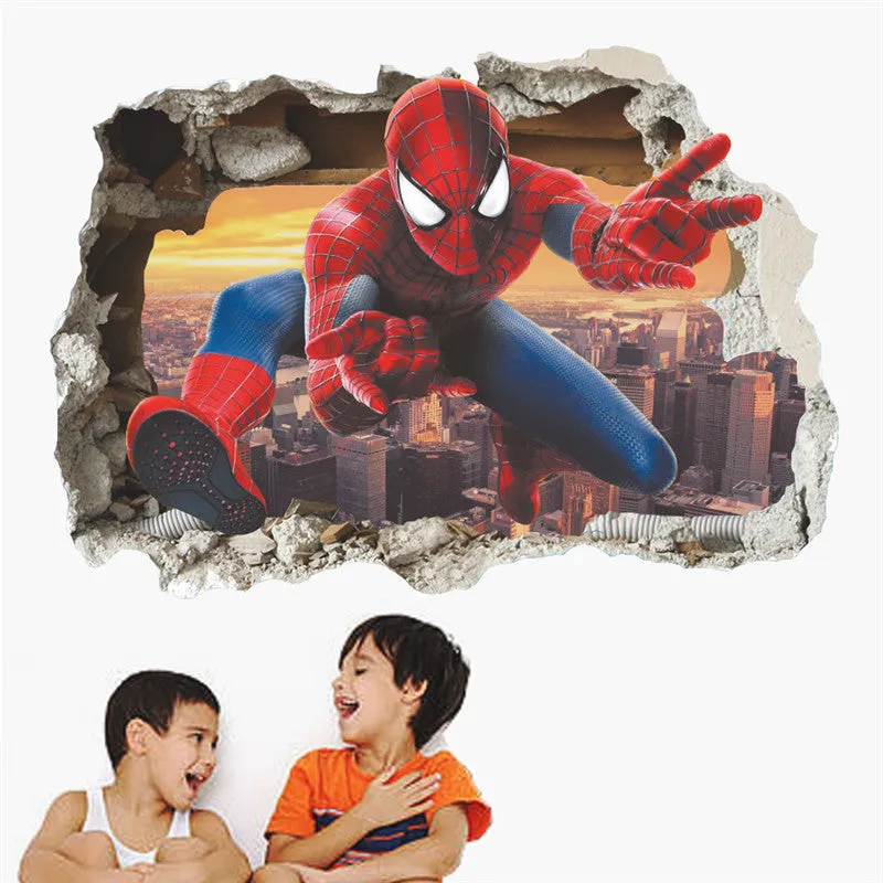 Spiderman Broken Wall Decal