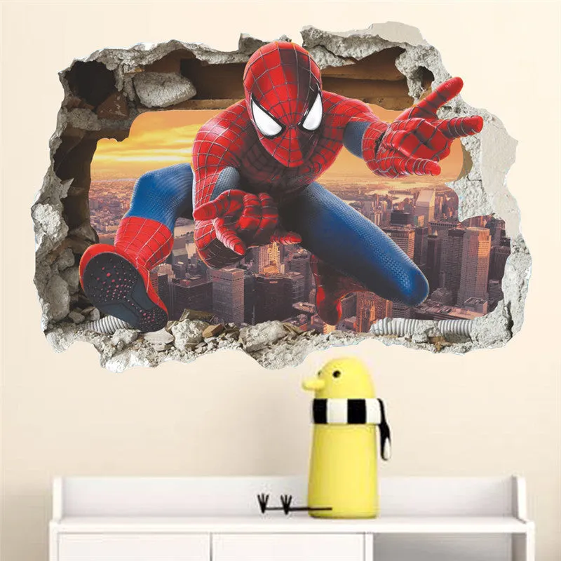 Spiderman Broken Wall Decal