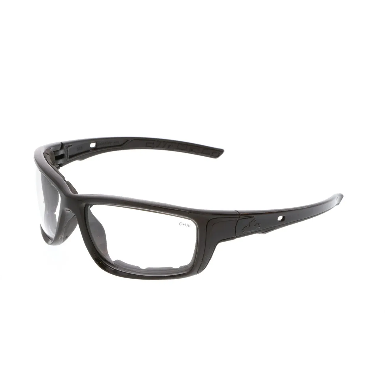 SR520PF MCR Swagger SR5 Safety Glasses, Gray Foam Lined Frame, Clear MAX6 Anti-Fog Lens