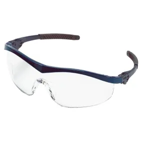 ST120 MCR Safety ST1 Series Safety Glasses, Clear Lens, Nylon Navy Temple