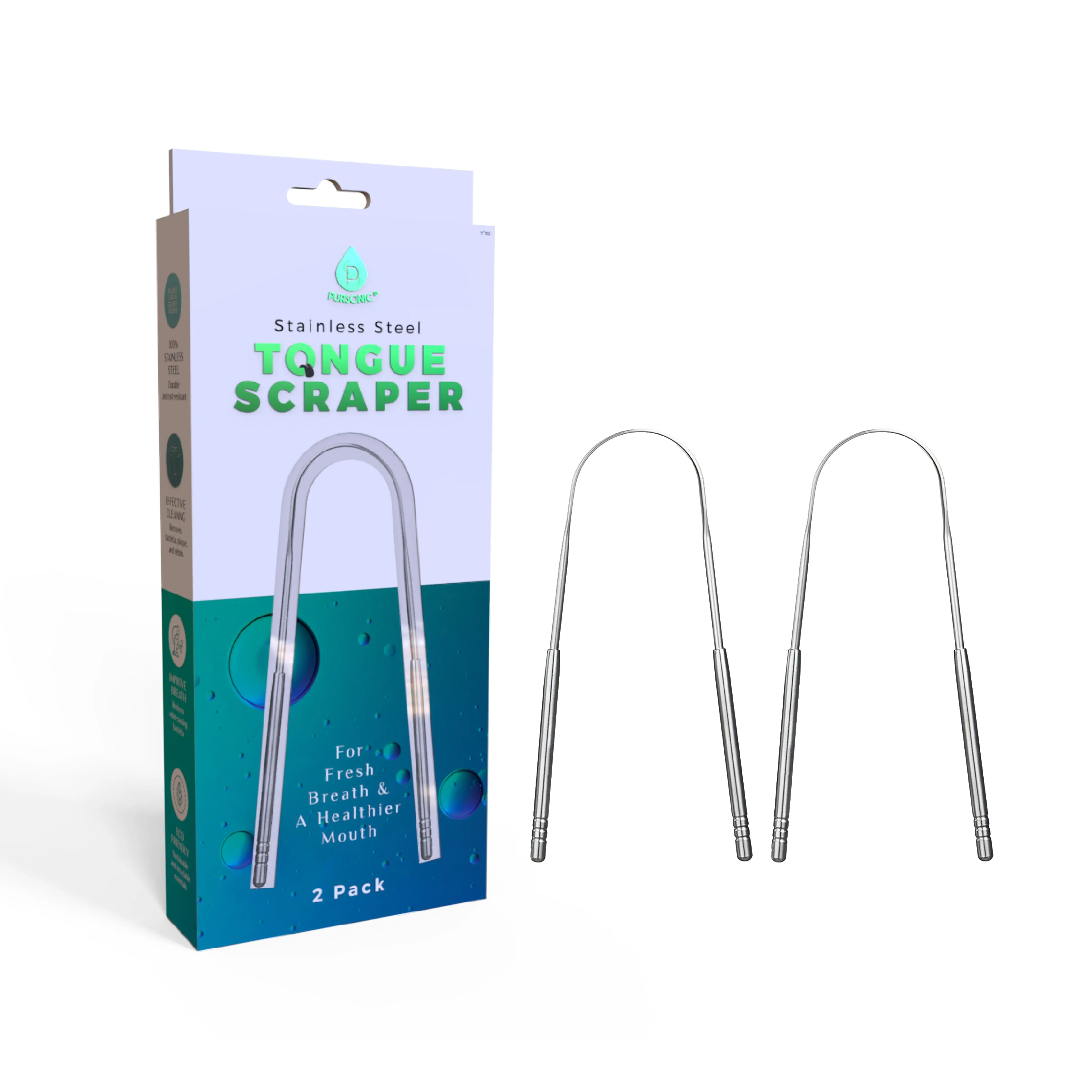 Stainless Steel Tongue Scraper – For Fresh Breath & a Healthier Mouth