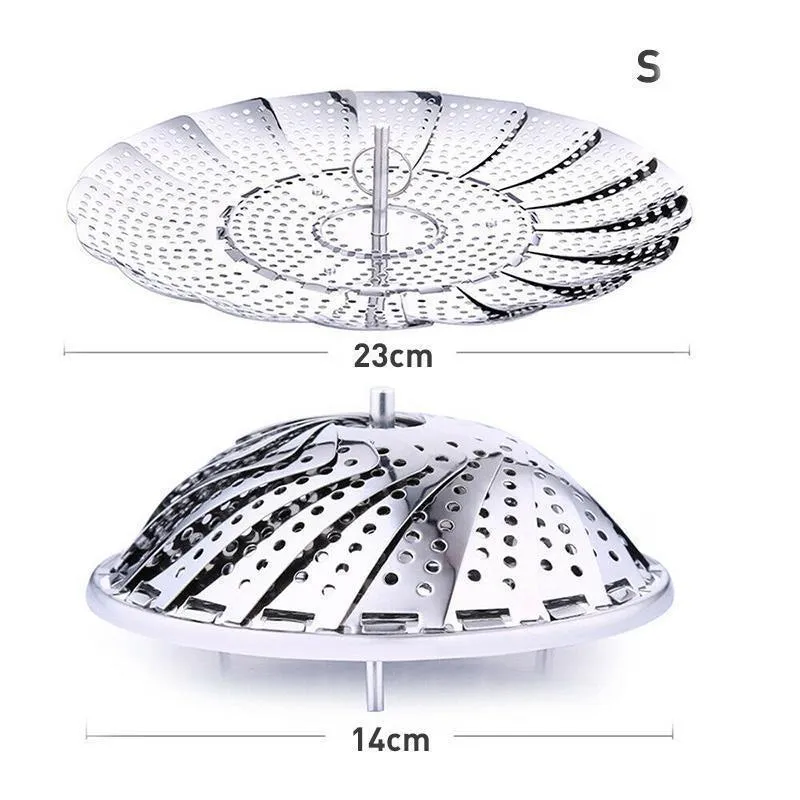 Telescopic steam cooker in stainless steel - flexible &amp; practical