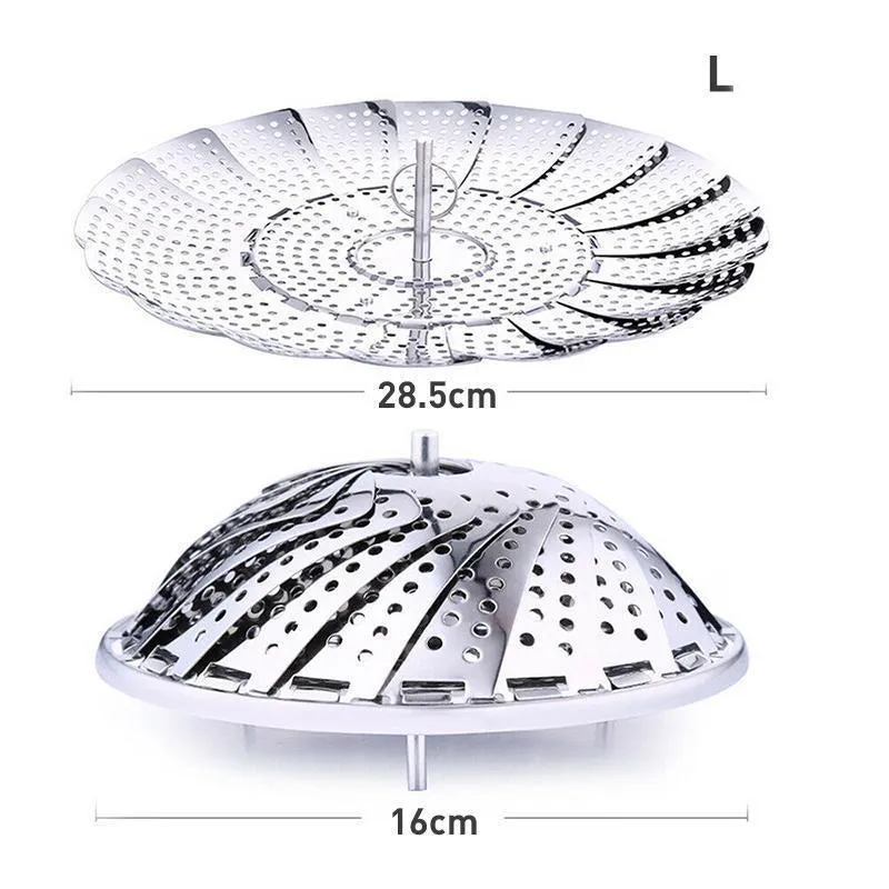 Telescopic steam cooker in stainless steel - flexible &amp; practical