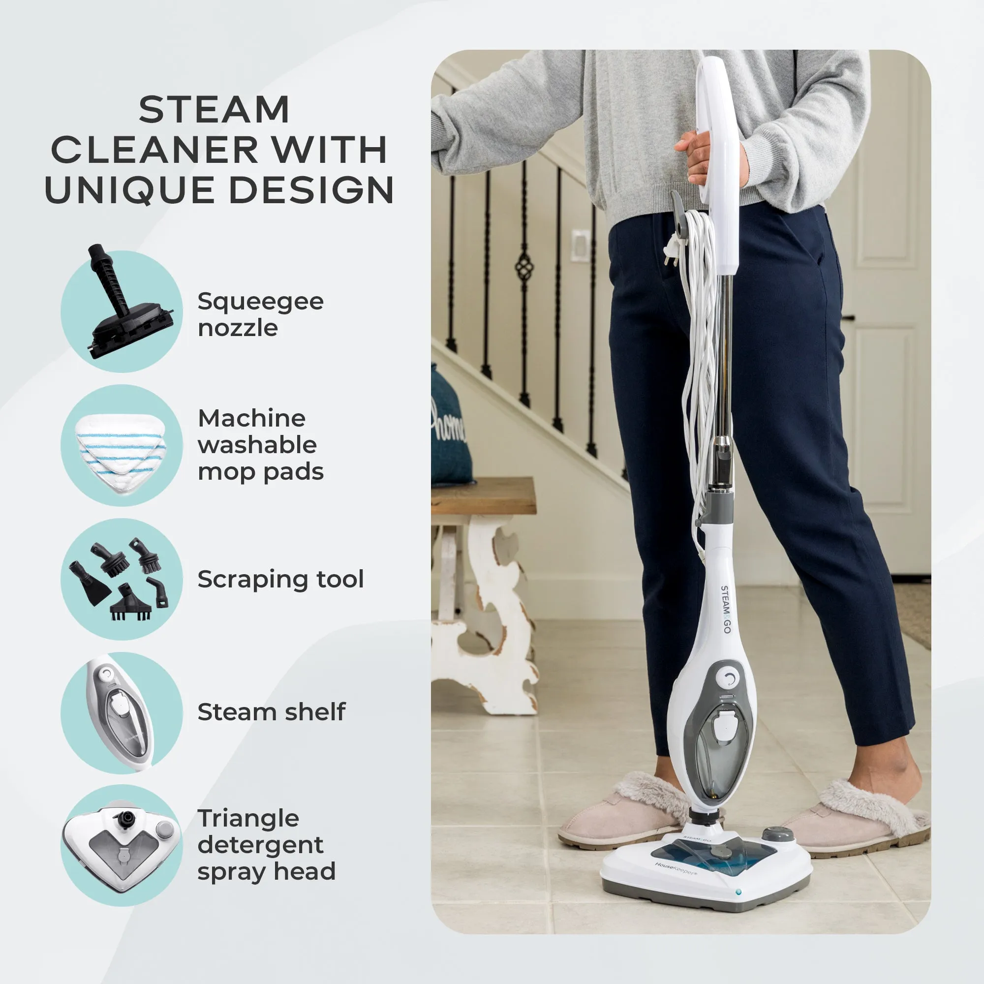 The Housekeeper™ 10-IN-1 ALL-PURPOSE STEAMER