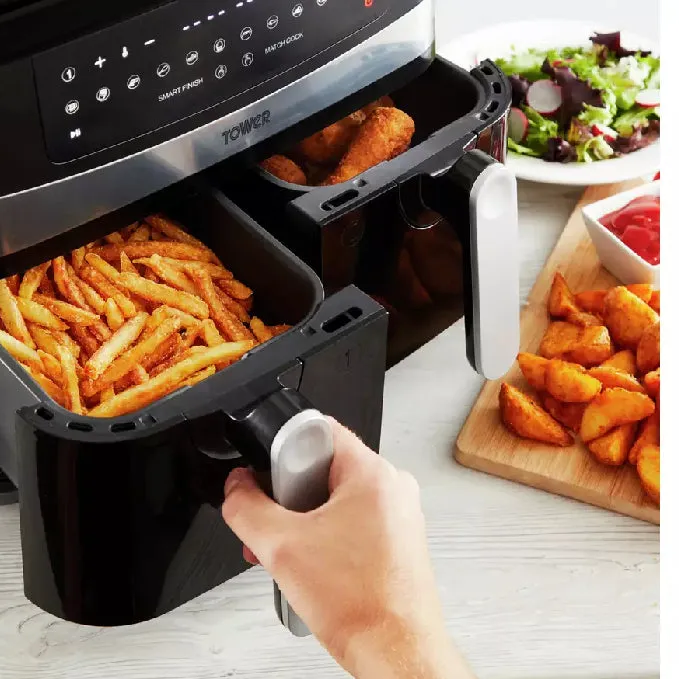 Tower Vortx 9L 2600W Dual Basket Air Fryer - Black | T17088