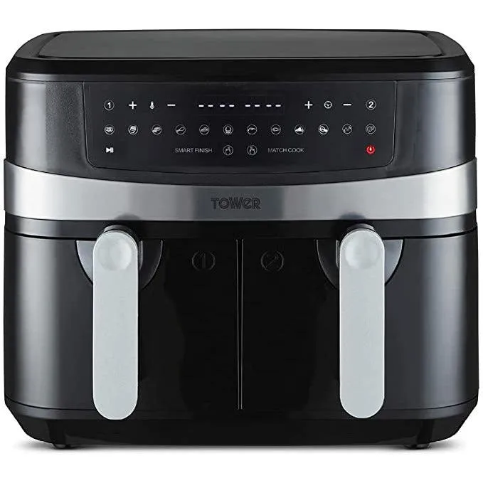 Tower Vortx 9L 2600W Dual Basket Air Fryer - Black | T17088