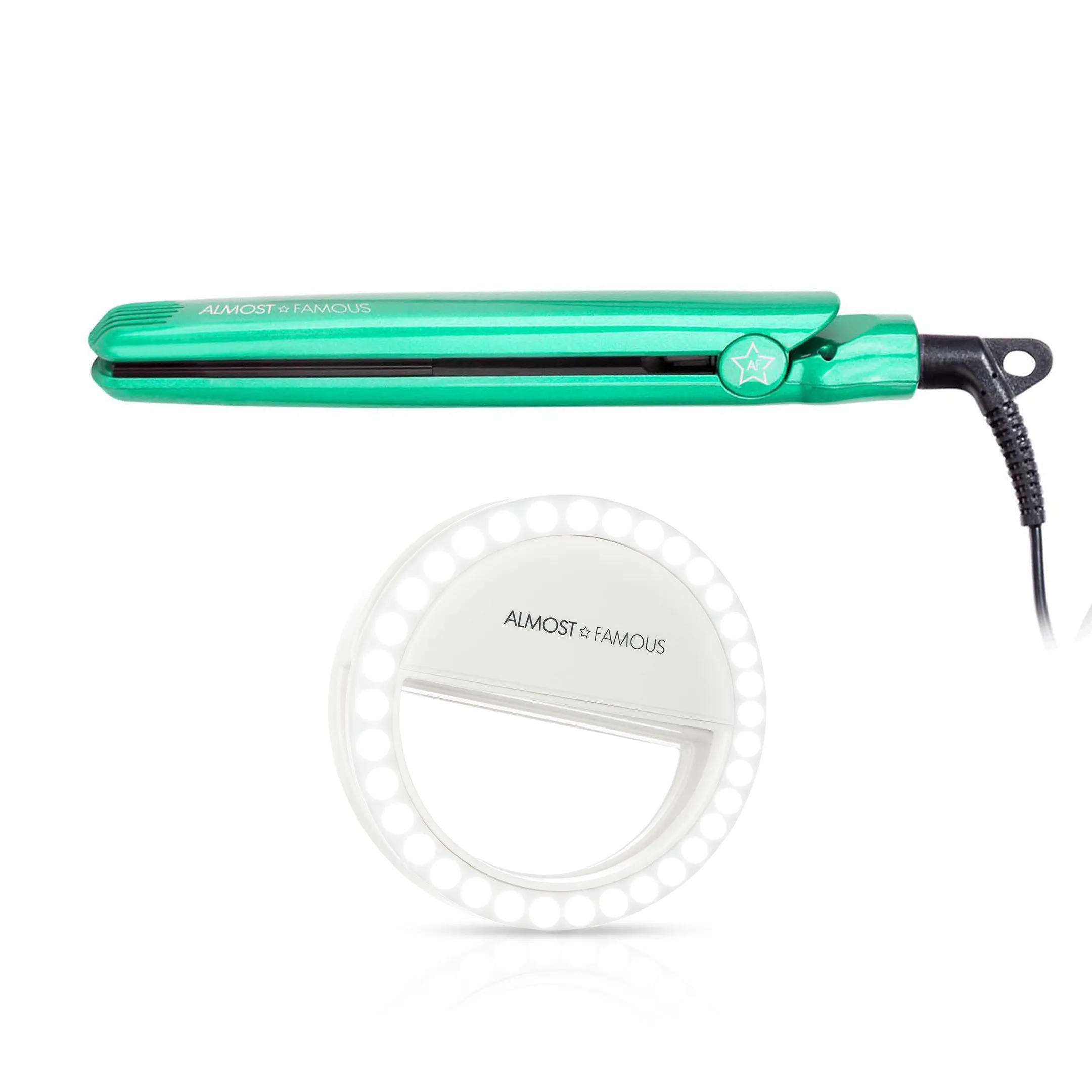 Tropico Getaway 0.5" Flat Iron with Travel Bag   "Spotlight" LED Selfie Light