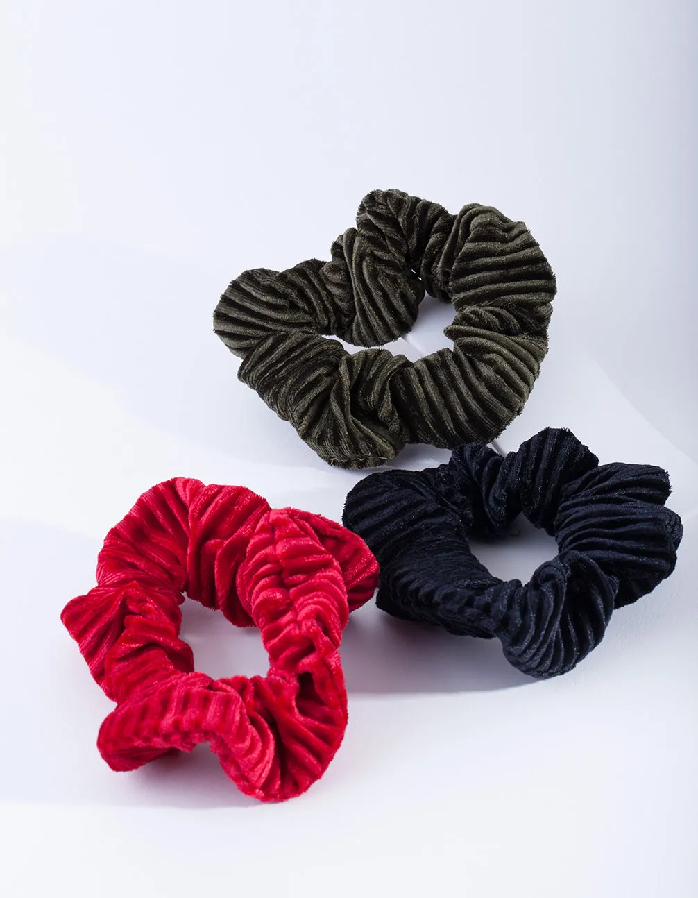 Velvet Cord Scrunchie Pack