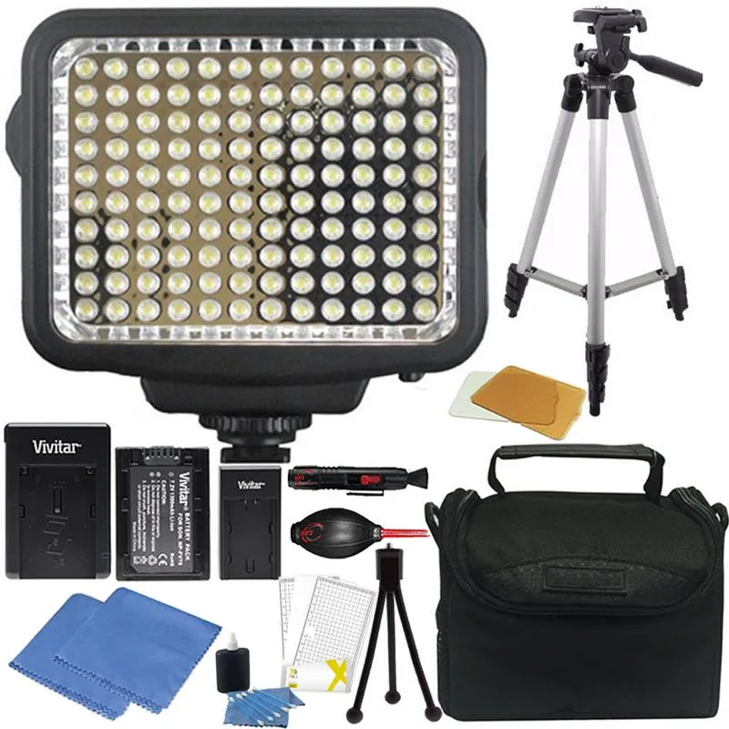 Vivitar LED Light Panel with Accessories for Cameras and Camcorders