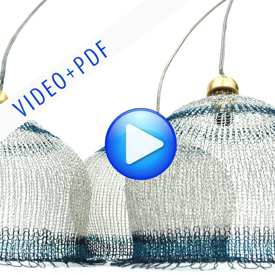 Wire crochet Lampshades kit , video tutorial , supply and tools