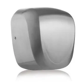 WiseWater High Speed Eco Automatic Hand Dryer, Carbon Brushed Polished Silver Cover, Heavy Duty Stainless Steel, Compact Design, Easy Installation Warm Wind Hand Blower - Brushed Finish